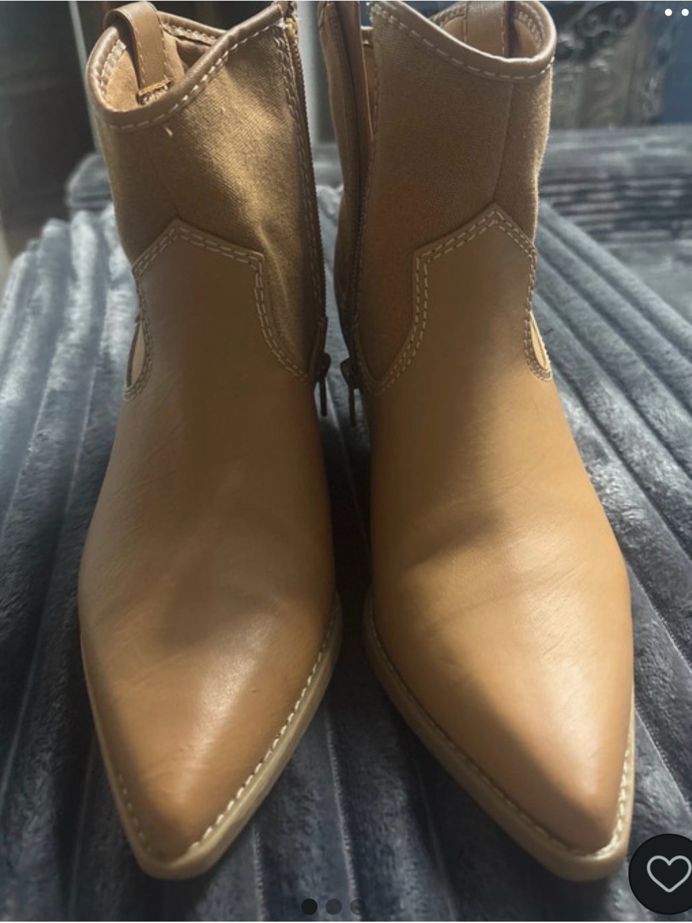 Universal Thread Tan Pointed-Toe Ankle Booties